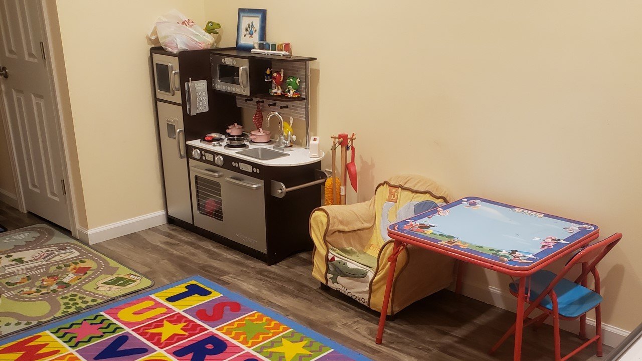 Custom basement playroom